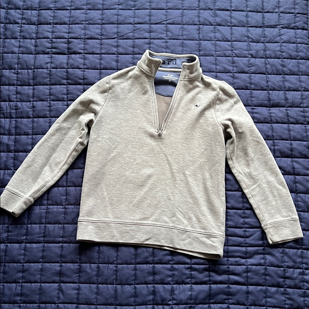 Vineyard Vines Kids Gray Zip-Up Top